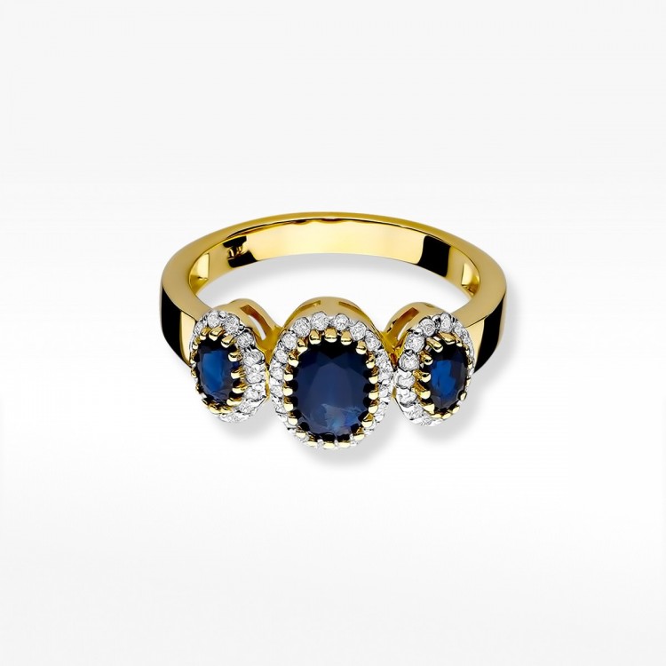 Pierścionek zaręczynowy z szafirem