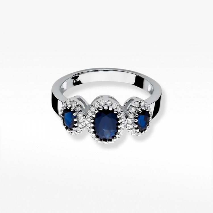 Pierścionek zaręczynowy z szafirem