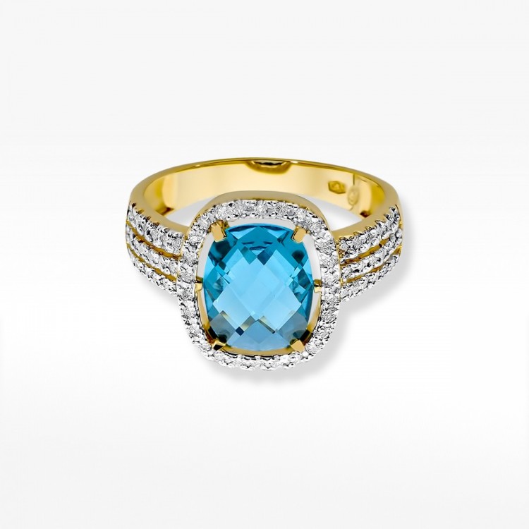 Pierścionek zaręczynowy z topazem