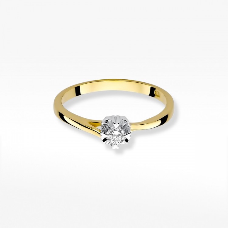 Pierścionek zaręczynowy z diamentem