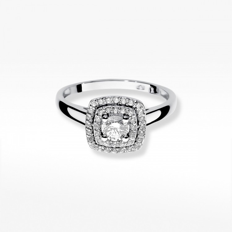 Złoty pierścionek z diamentami