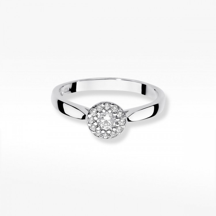 Złoty pierścionek z diamentami