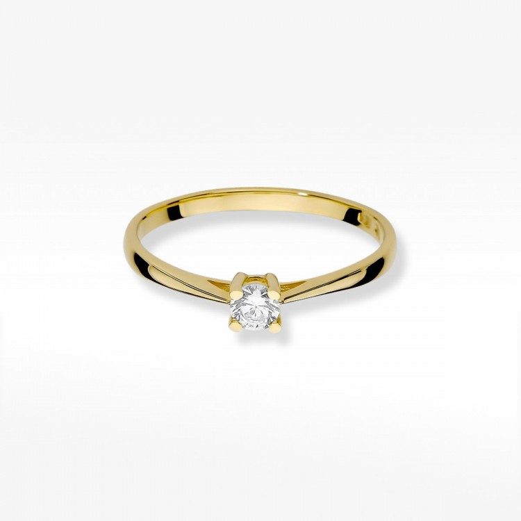 Pierścionek zaręczynowy z diamentem