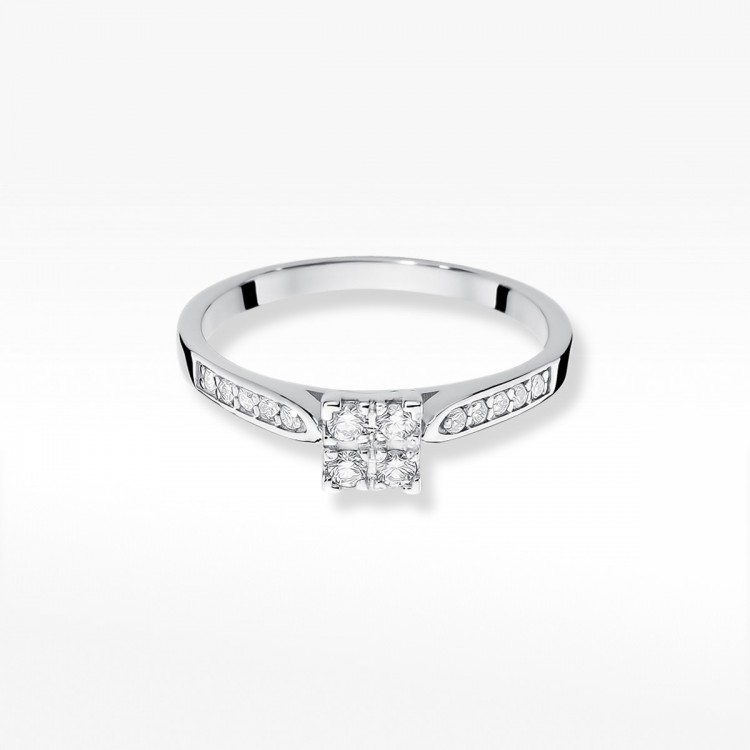 Złoty pierścionek z diamentem