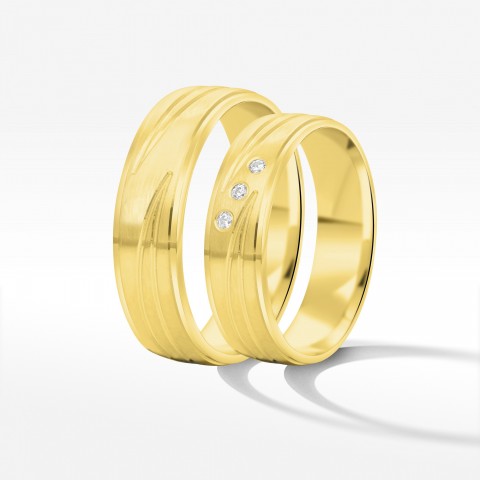 Obrączki ślubne z żółtego złota 5.5mm półokrągłe