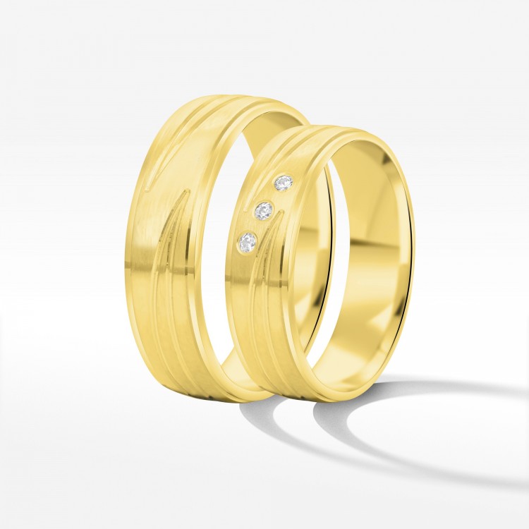 Obrączki ślubne z żółtego złota 5.5mm półokrągłe