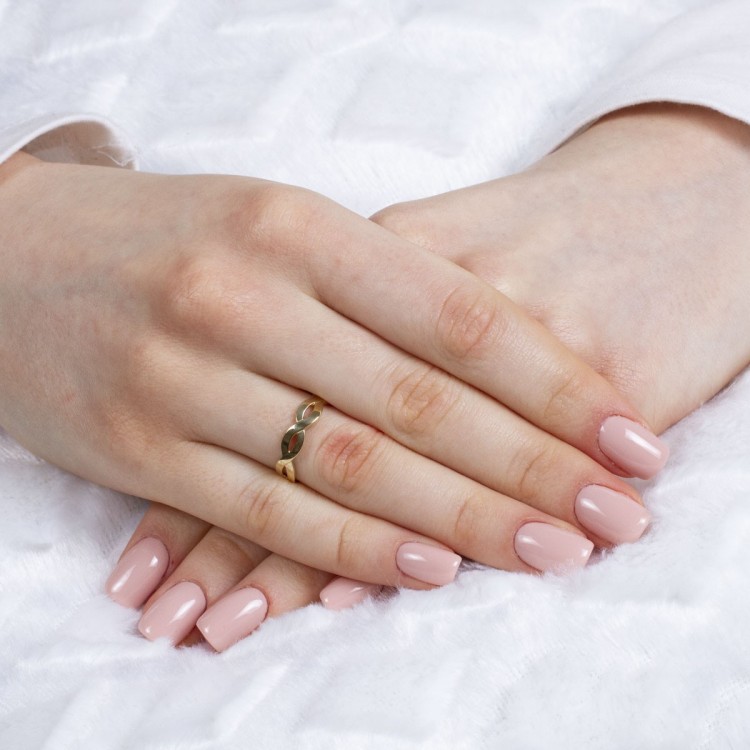 Pierścionek ze złota warkocz