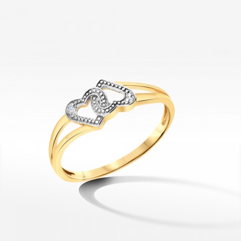 Wyjątkowy pierścionek ze złota z cyrkoniami