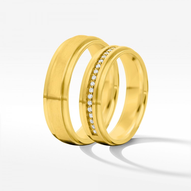 Obrączki ślubne z żółtego złota 5mm półokrągłe