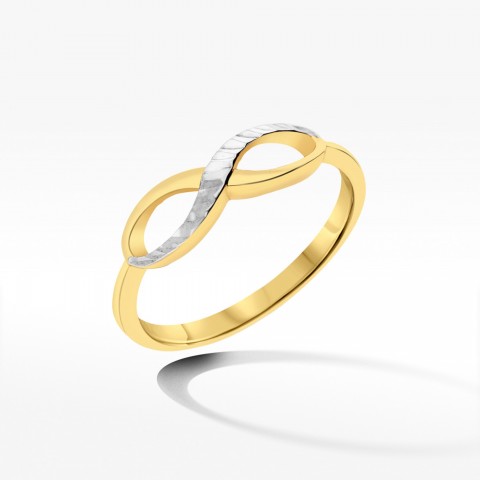 Pierścionek ze złota z symbolem nieskończoności