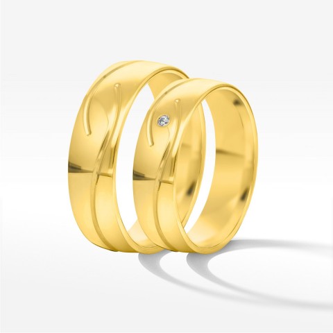 Obrączki ślubne z żółtego złota 5.5mm półokrągłe