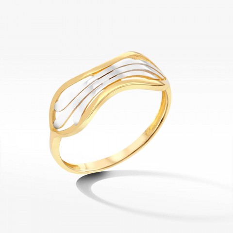 Ciekawy złoty pierścionek