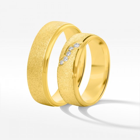 Obrączki ślubne z żółtego złota 6mm półokrągłe