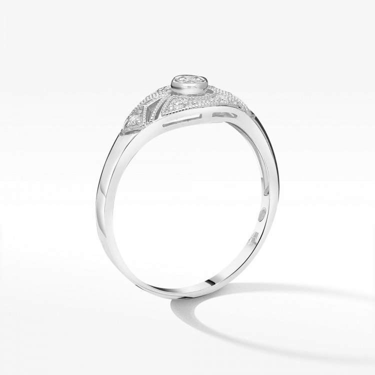 Spektakularny złoty pierścionek z diamentami