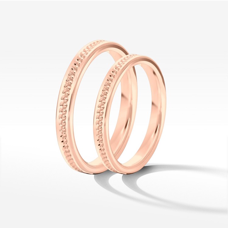 Obrączki ślubne z różowego złota 2.5mm płaskie