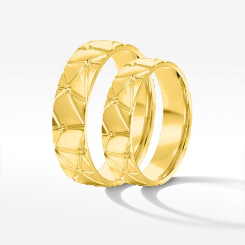 Obrączki ślubne z żółtego złota 5mm półokrągłe