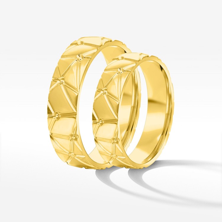 Obrączki ślubne z żółtego złota 5mm półokrągłe