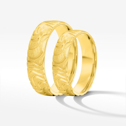 Obrączki ślubne z żółtego złota 5mm półokrągłe