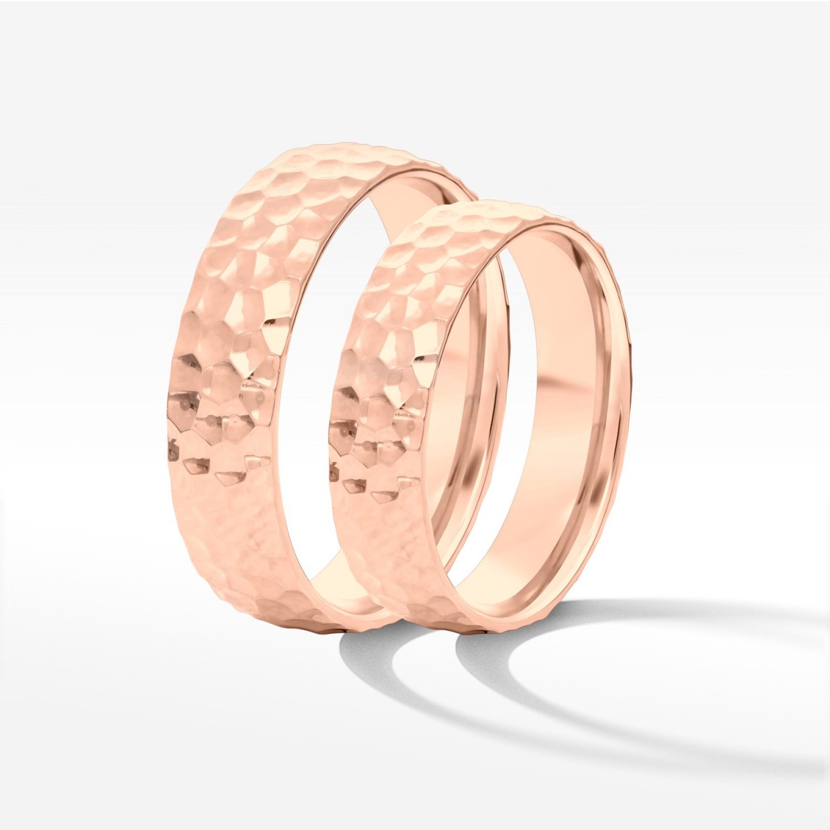 Obrączki ślubne z różowego złota 5mm półokrągłe