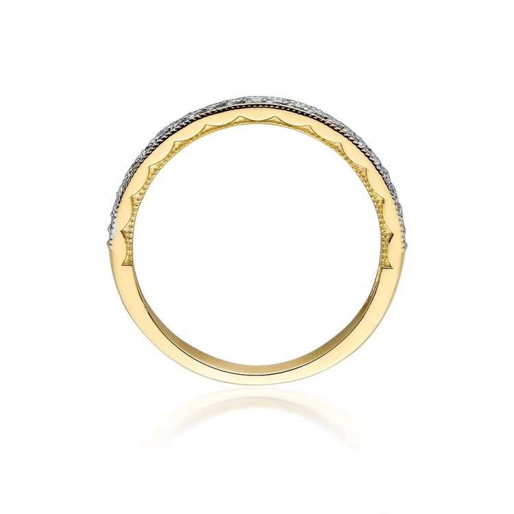Pierścionek z żółtego złota z diamentami