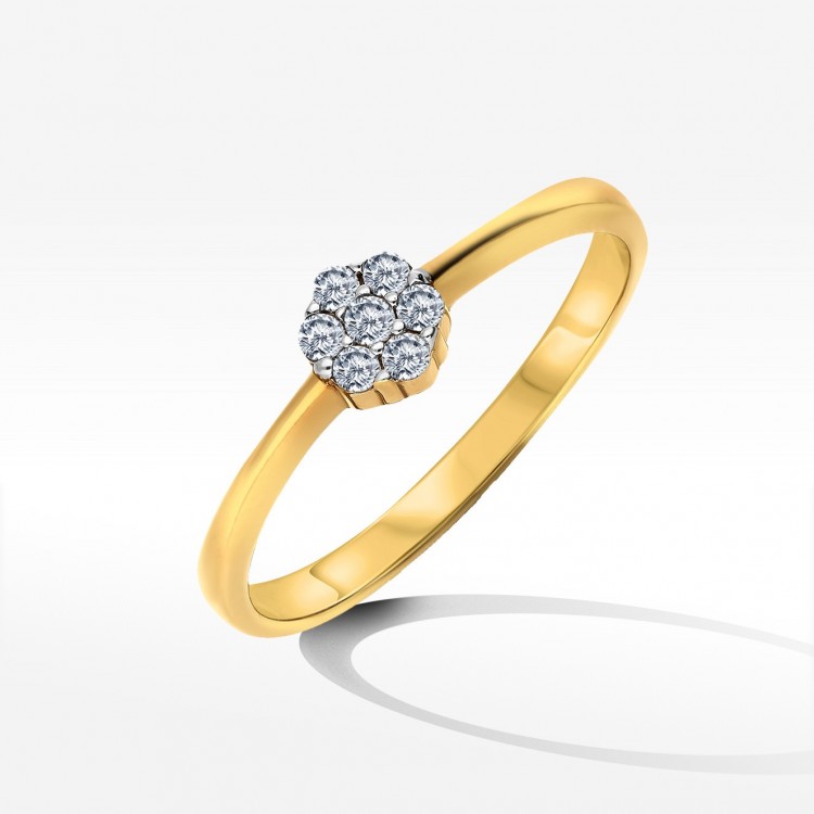 Złoty pierścionek z cyrkoniami