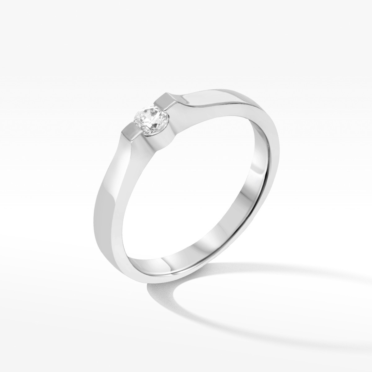 Pierścionek z białego złota