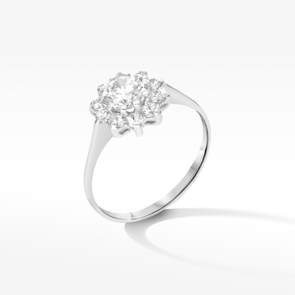 Pierścionek z białego złota