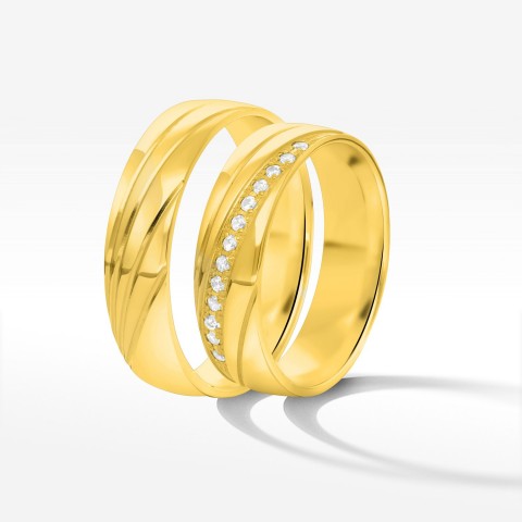 Obrączki ślubne z żółtego złota 5.5mm półokrągłe