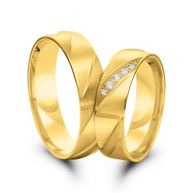 Obrączki ślubne z żółtego złota 5.5mm płaskie