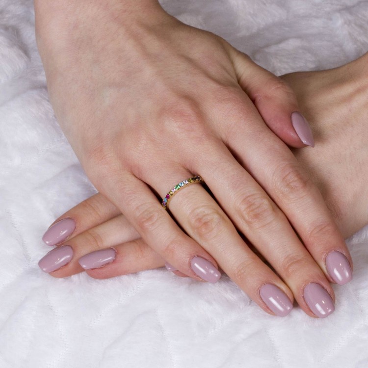 Pierścionek ze złota z cyrkoniami