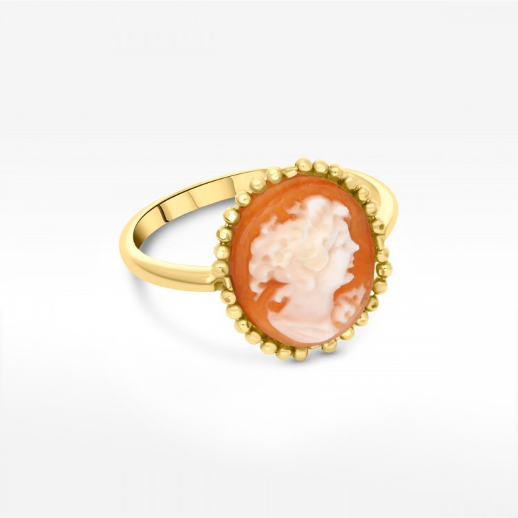 Dall'acqua Pierścionek ze złota z kameą