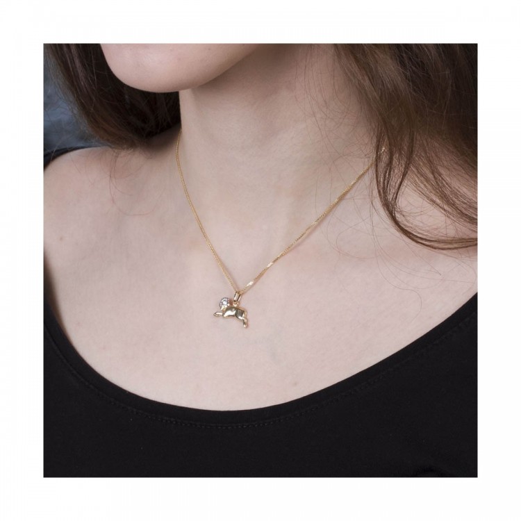 Złota zawieszka baran