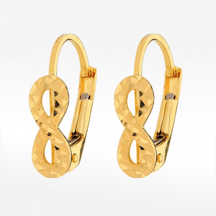 Kolczyki ze złota nieskończoność