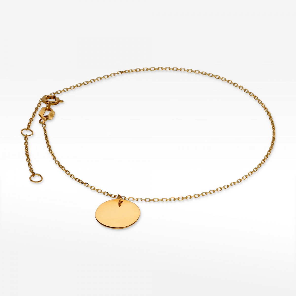 Bransoletka ze złota na nogę