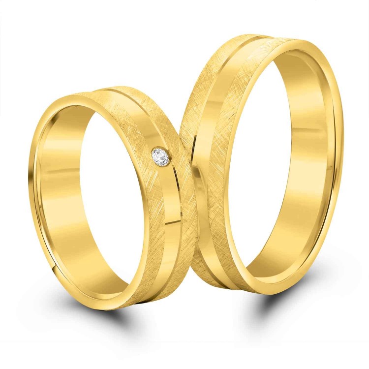 Obrączki ślubne z żółtego złota 5mm