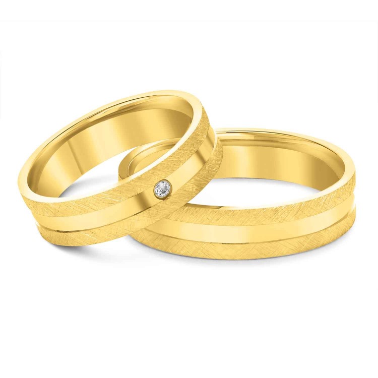 Obrączki ślubne z żółtego złota 5mm