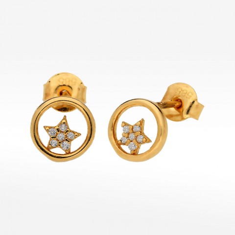 Kolczyki ze złota gwiazdka