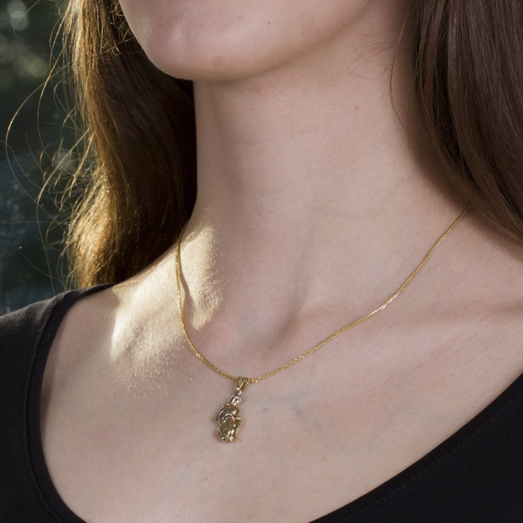 Zawieszka ze złota znak zodiaku panna