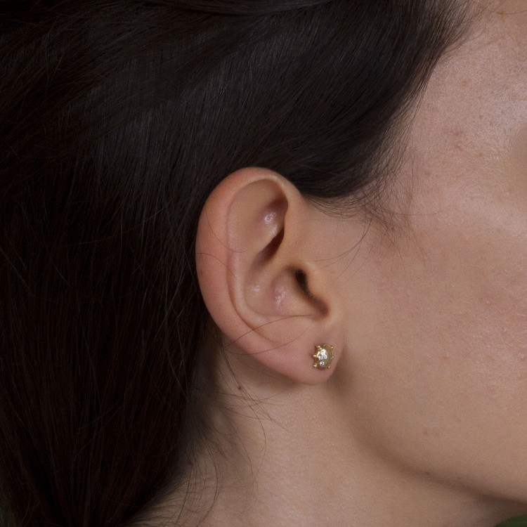 Złot kolczyki na sztyft