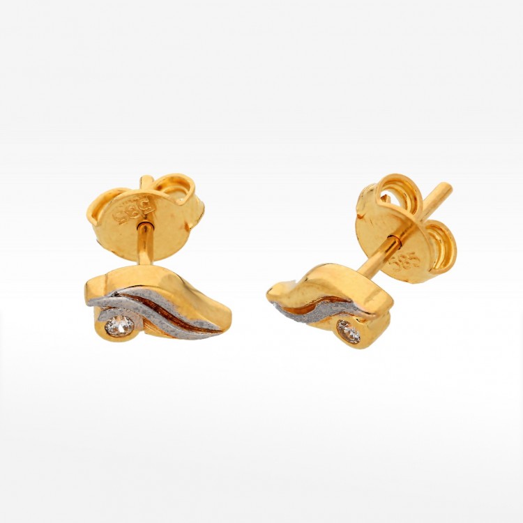 Złote kolczyki ze wzorkiem