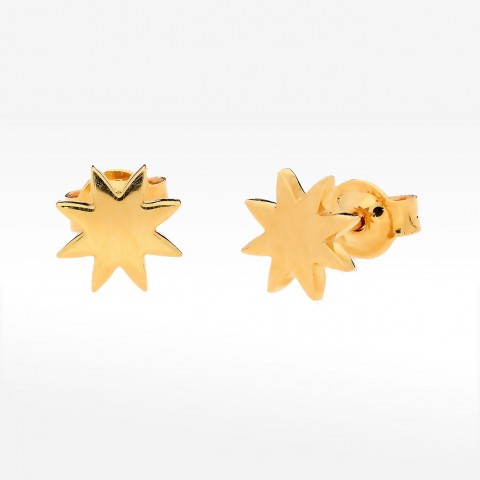 Kolczyki ze złota gwiazdki sztyfty