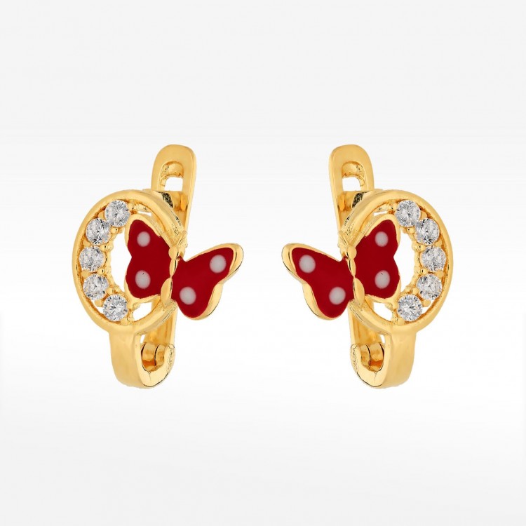 Kolczyki ze złota motylek