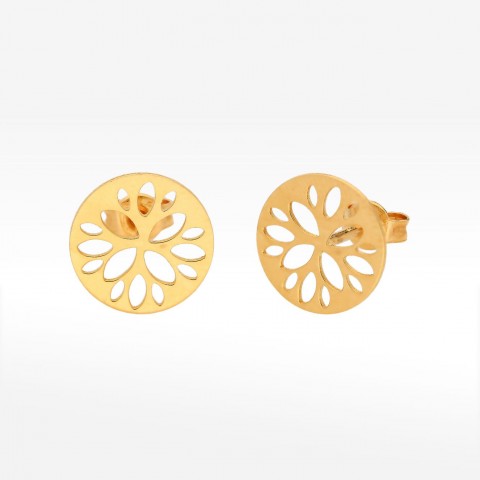 Złote kolczyki na sztyft