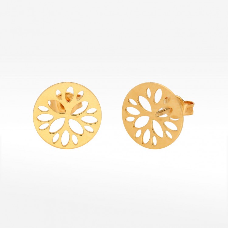 Złote kolczyki na sztyft