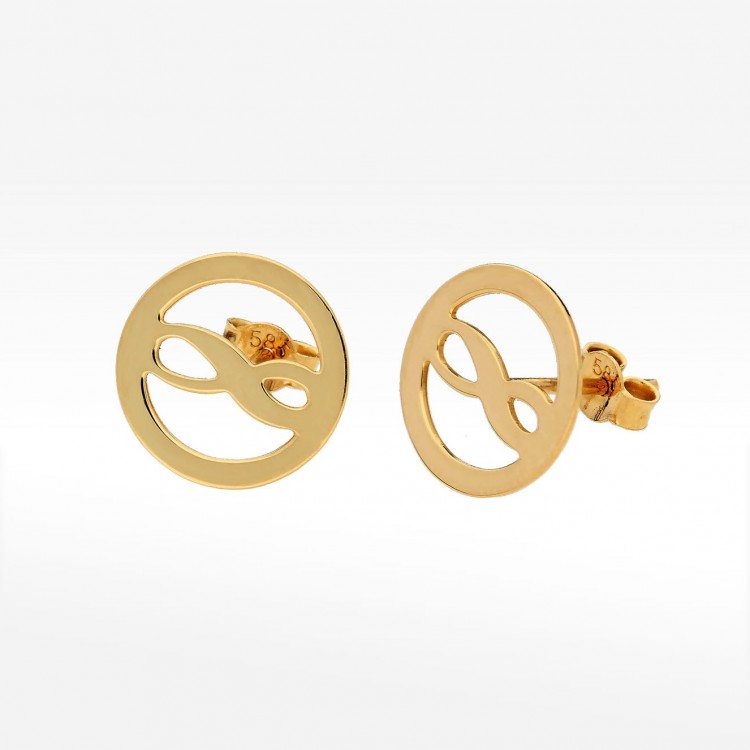 Kolczyki ze złota symbol nieskończoności