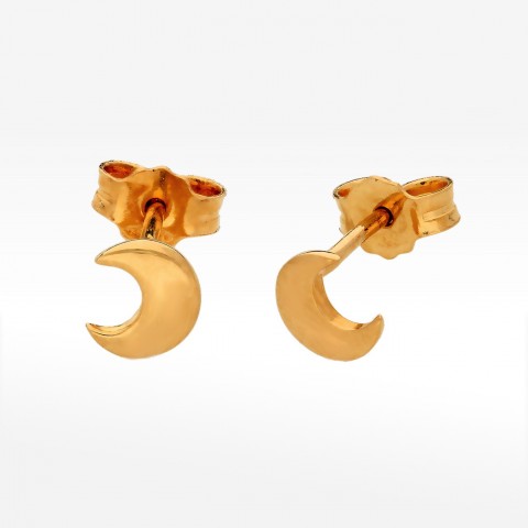 Kolczyki ze złota księżyce sztyfty