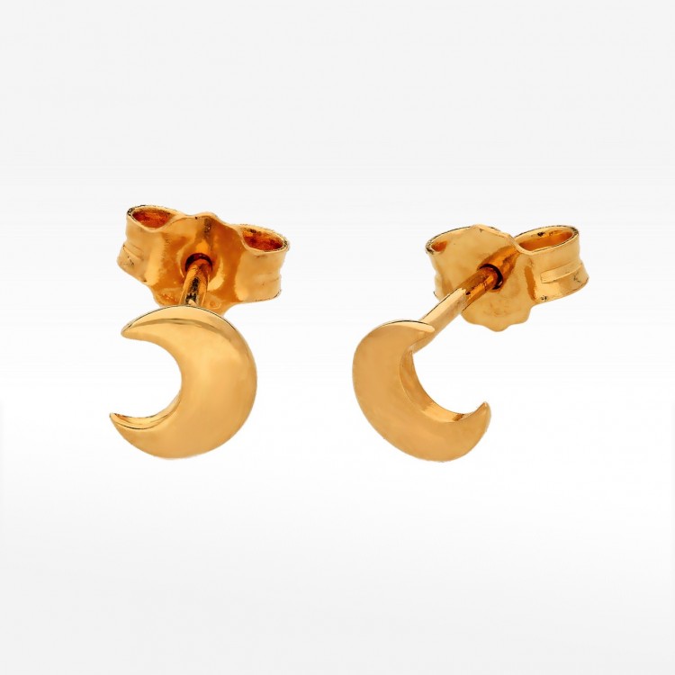 Kolczyki ze złota księżyce sztyfty