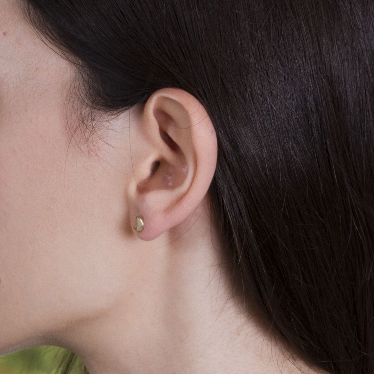 Kolczyki ze złota księżyce sztyfty