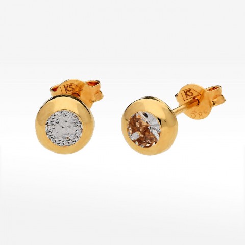 Kolczyki ze złota z cyrkonią sztyfty