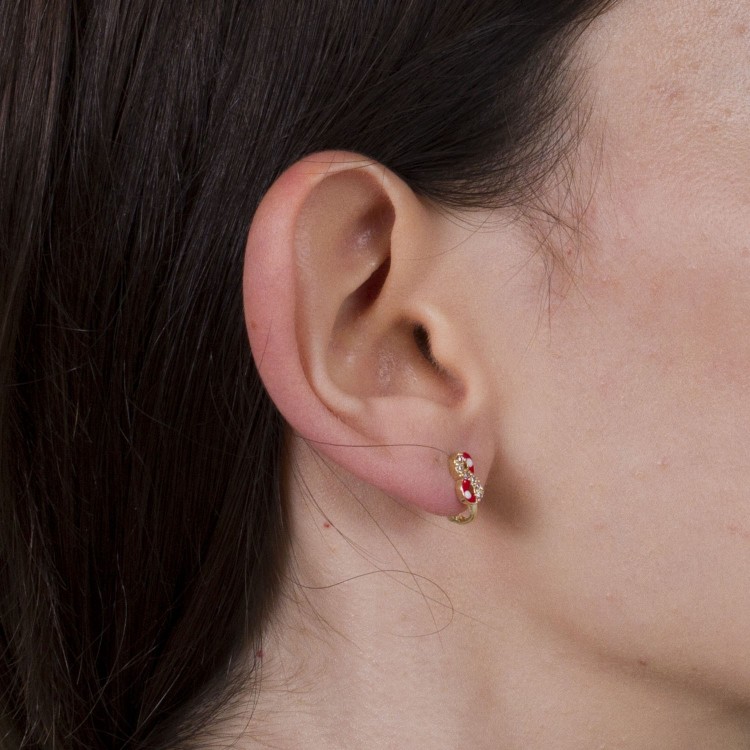 Złote kolczyki nieskończoność dla dziewczynki